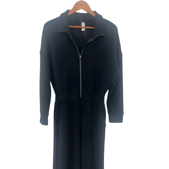 Spanx Air Essentials Long Sleeve Wide Leg Jumpsuit in Black - Picture 5 of 12